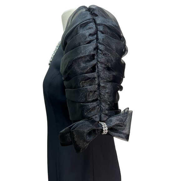 Black vintage 80s full length dress - Picture 5 of 6